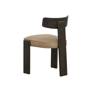 Horton Dining Chair - Dark Brown - Sahara Sand Leather
