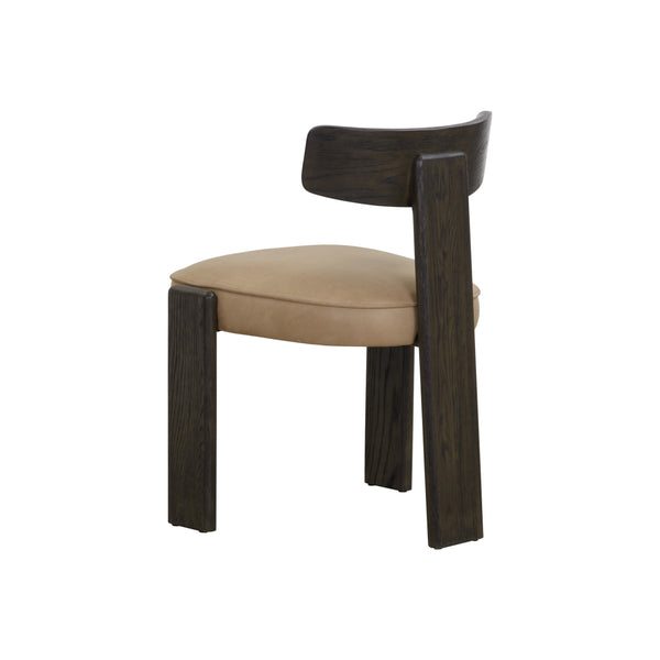 Horton Dining Chair - Dark Brown - Sahara Sand Leather