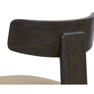 Horton Dining Chair - Dark Brown - Sahara Sand Leather