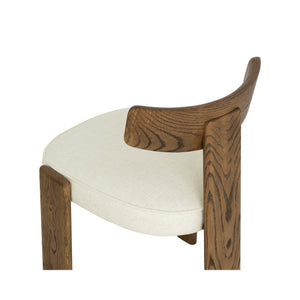 Horton Dining Chair - Warm Brown - Geralt Linen