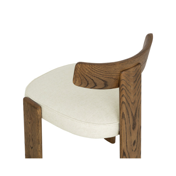 Horton Dining Chair - Warm Brown - Geralt Linen