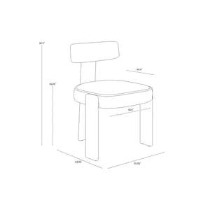 Horton Dining Chair - Warm Brown - Geralt Linen