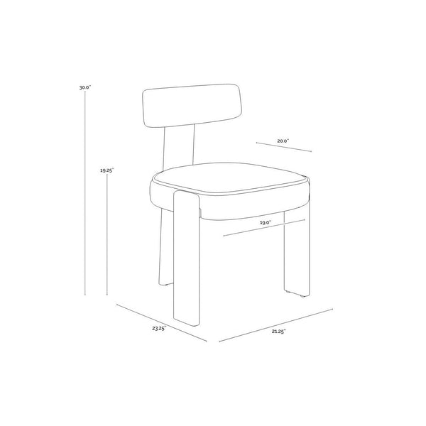 Horton Dining Chair - Warm Brown - Geralt Linen