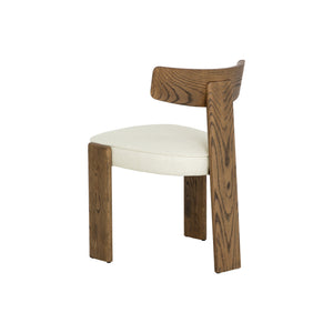Horton Dining Chair - Warm Brown - Geralt Linen