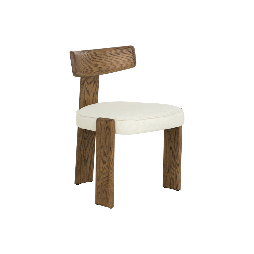 Horton Dining Chair - Warm Brown - Geralt Linen