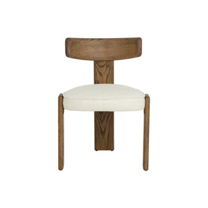 Horton Dining Chair - Warm Brown - Geralt Linen
