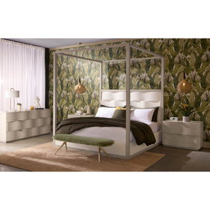 Hoyos Canopy Bed King - Topaz Beige