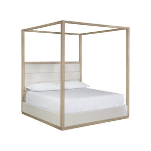 Hoyos Canopy Bed King - Topaz Beige