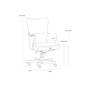 Hubert Office Chair - Tobacco Tan