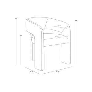 Isidore Dining Armchair - Copenhagen Olive