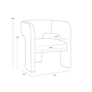 Isidore Lounge Chair - Meg Gold