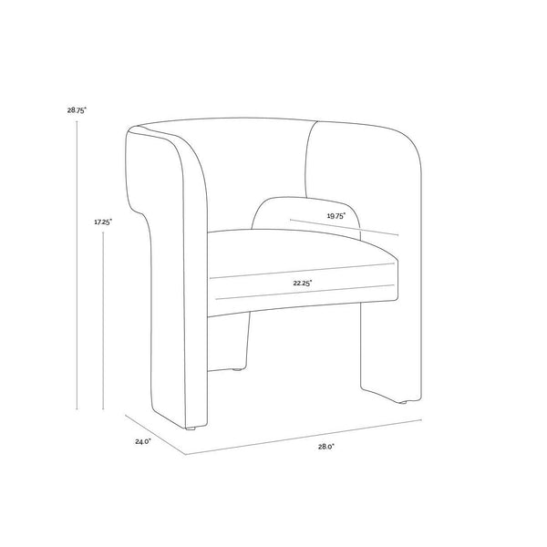 Isidore Lounge Chair - Meg Gold