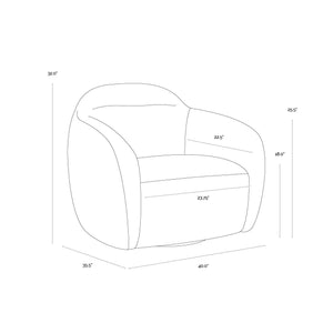 Ismo Swivel Lounge Chair - Opera Spice