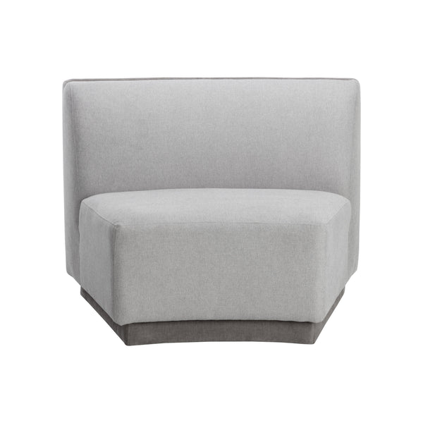 Jaclyn Modular Armless Chair - Egypt Light Grey / Danny Medium Grey