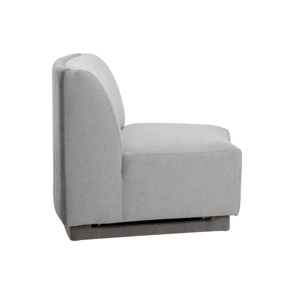 Jaclyn Modular Armless Chair - Egypt Light Grey / Danny Medium Grey