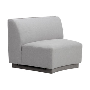 Jaclyn Modular Armless Chair - Egypt Light Grey / Danny Medium Grey