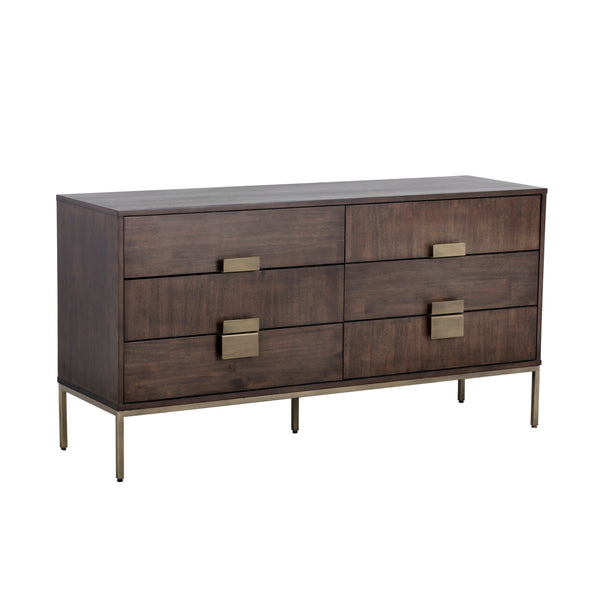 Jade Dresser - Antique Brass - Dark Mango