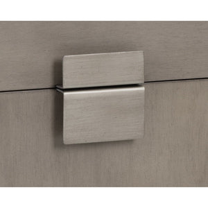 Jade Nightstand - Antique Silver - Ash Grey
