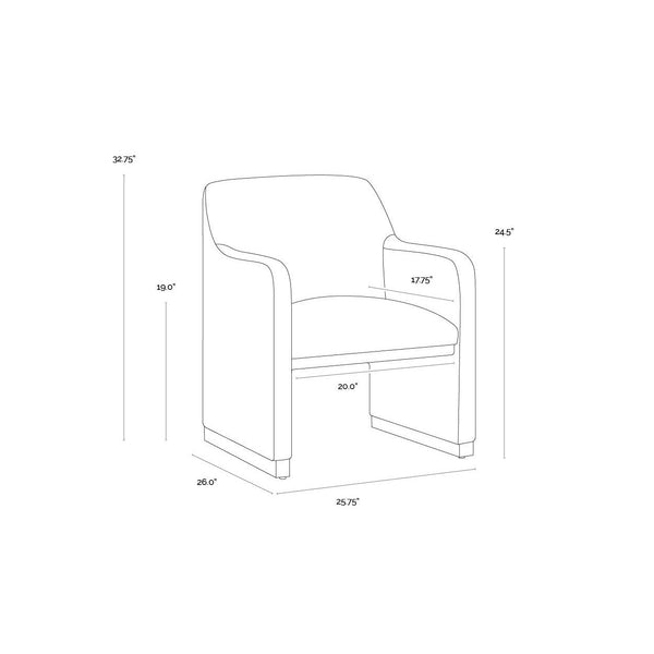 Jaime Dining Armchair - Meg Dark Emerald
