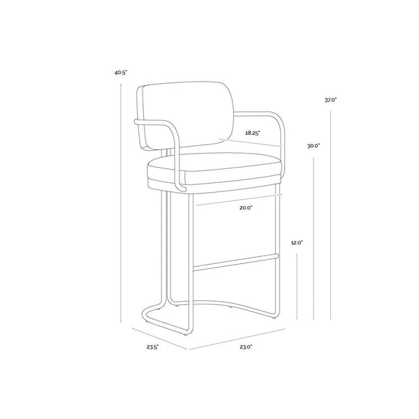 Jalen Barstool - Milliken Cognac