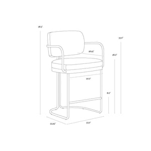 Jalen Counter Stool - Milliken Cognac