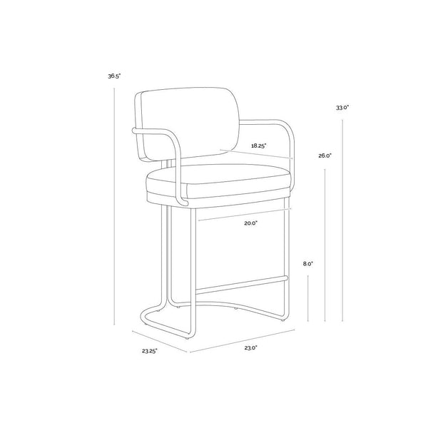 Jalen Counter Stool - Milliken Cognac