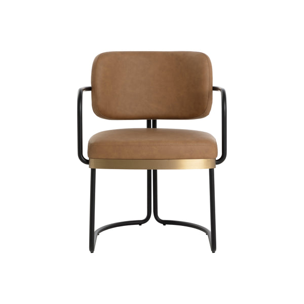 Jalen Dining Armchair - Milliken Cognac