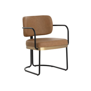 Jalen Dining Armchair - Milliken Cognac