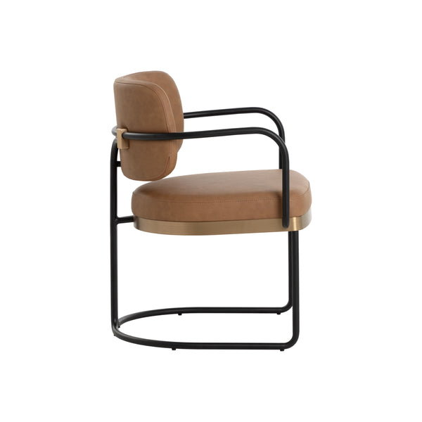 Jalen Dining Armchair - Milliken Cognac