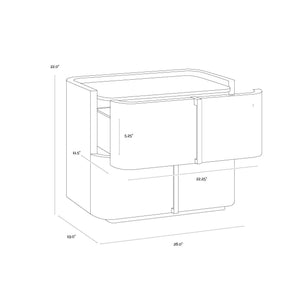 Jamille Nightstand Small - Cream