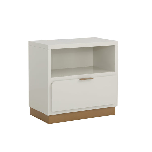 Jenkins Nightstand High Gloss Cream