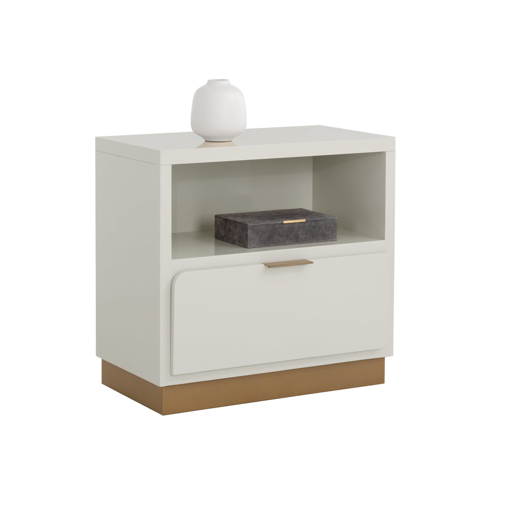 Jenkins Nightstand High Gloss Cream