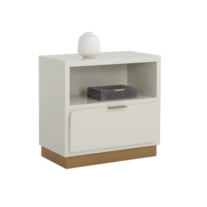 Jenkins Nightstand High Gloss Cream