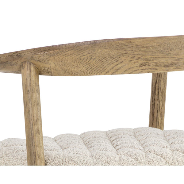 Jeremy Counter Stool - Weathered Oak - Dove Cream