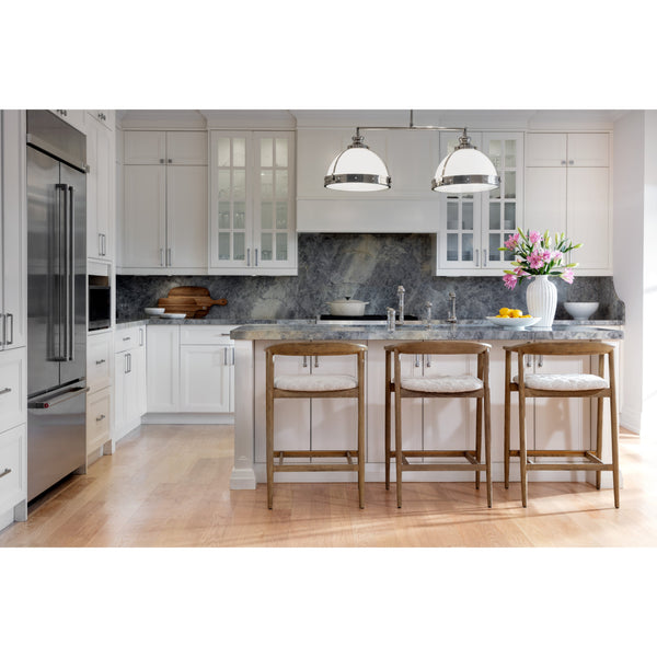 Jeremy Counter Stool - Weathered Oak - Dove Cream