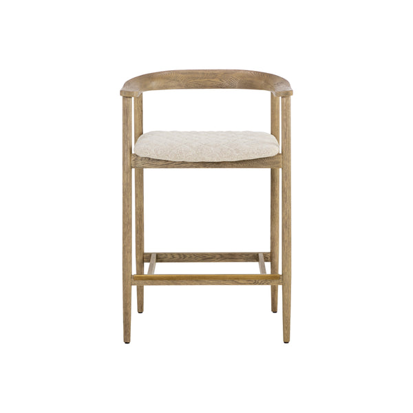 Jeremy Counter Stool - Weathered Oak - Dove Cream