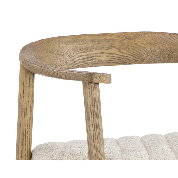 Jeremy Counter Stool - Weathered Oak - Dove Cream