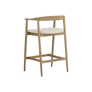 Jeremy Counter Stool - Weathered Oak - Dove Cream