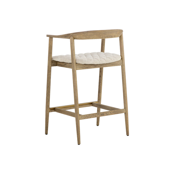 Jeremy Counter Stool - Weathered Oak - Dove Cream