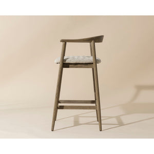 Jeremy Counter Stool - Weathered Oak - Dove Cream