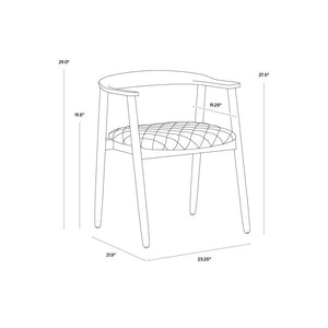 Jeremy Dining Armchair - Black