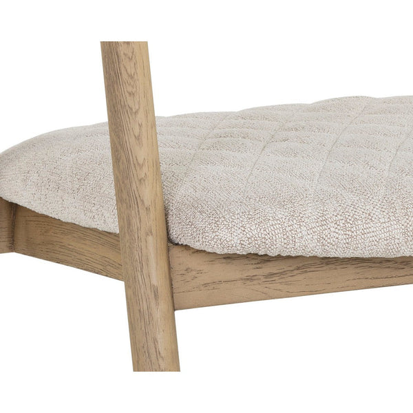 Jeremy Dining Armchair - Weathered Oak - Dove Cream