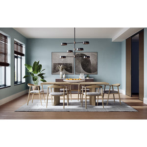 Jeremy Dining Armchair - Weathered Oak - Dove Cream