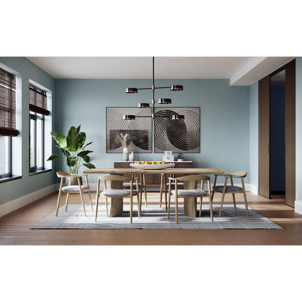 Jeremy Dining Armchair - Weathered Oak - Dove Cream