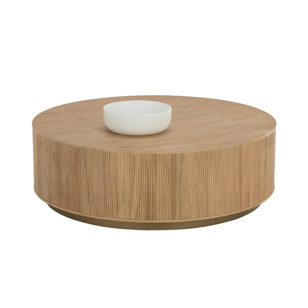 Kalla Round Coffee Table - Rustic Oak