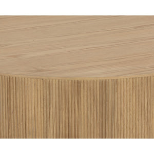 Kalla Round Coffee Table - Rustic Oak