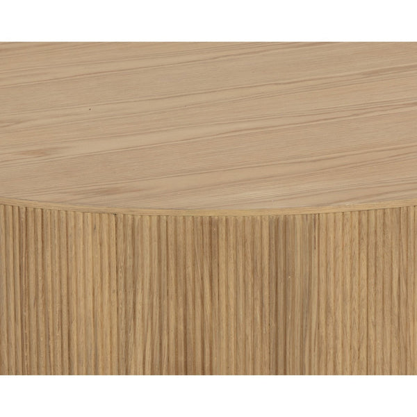 Kalla Round Coffee Table - Rustic Oak