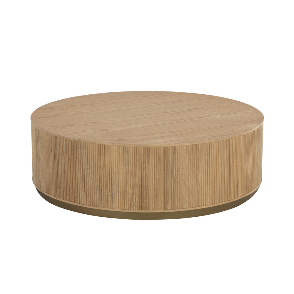 Kalla Round Coffee Table - Rustic Oak