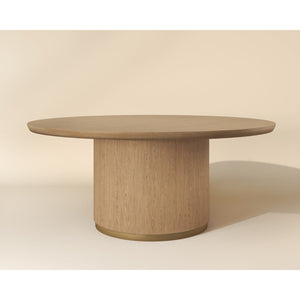 Kalla Dining Table Round - Rustic Oak - 68"
