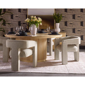 Kalla Dining Table Round - Rustic Oak - 68"